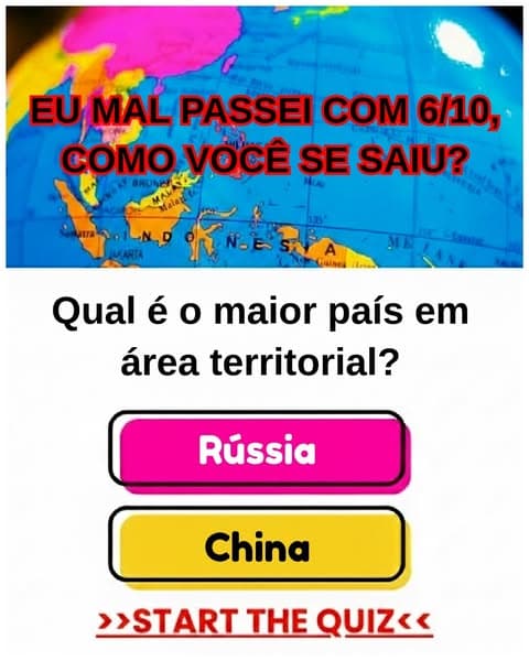 A maioria dos adultos tem dificuldades com este teste de geografia do ensino fundamental