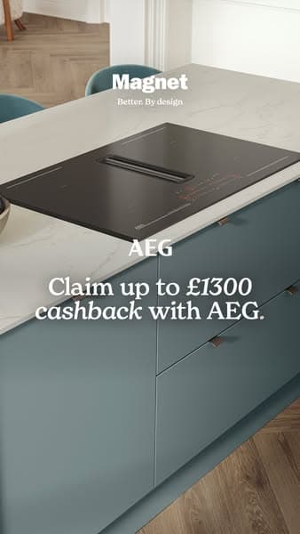 Enjoy up to £1,300 cashback on AEG appliances