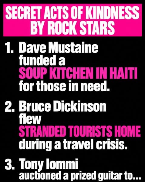 Generous Rockers: Metal Icons Giving Back