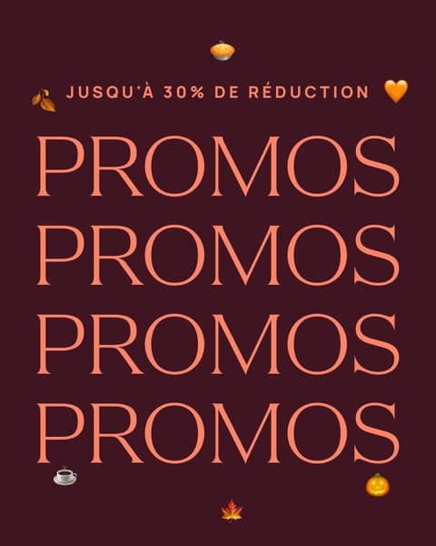Promos d'automne : jusqu’à -30%