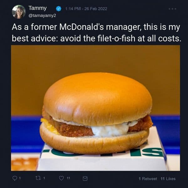 Stay Away From The Filet-O-Fish
