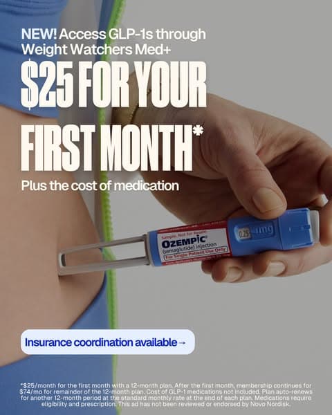 Start for as low as $25, plus med cost.*
