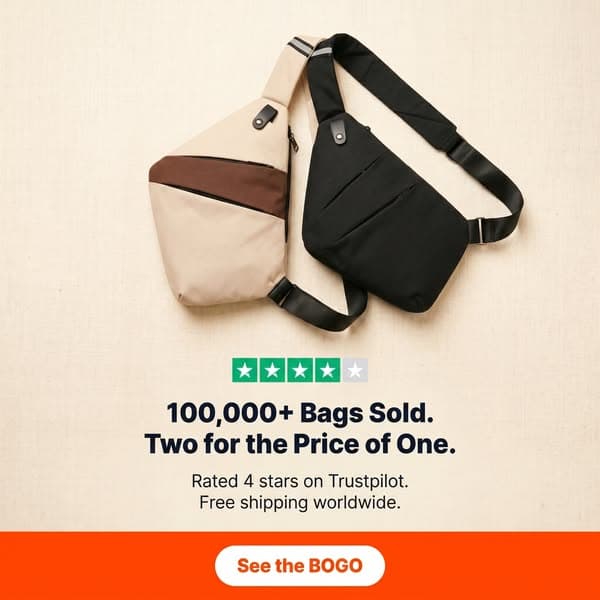 Two Bags. Two Colours. BOGO Free.