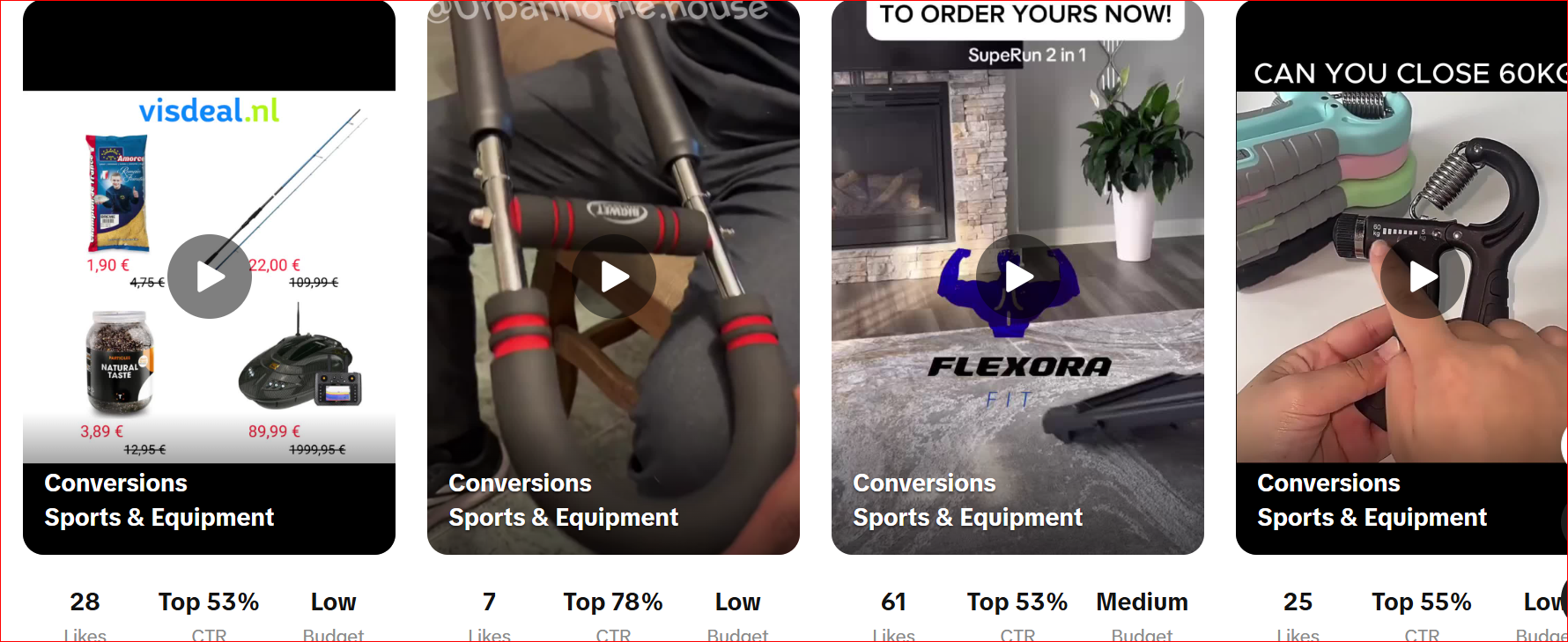 TikTok Creative Center trending videos in the last 30 days