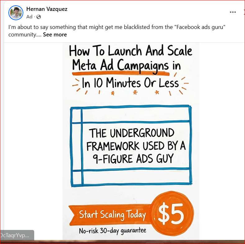 Example retargeting ad served after visiting a competitor's site