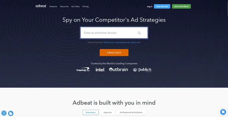 Adbeat homepage