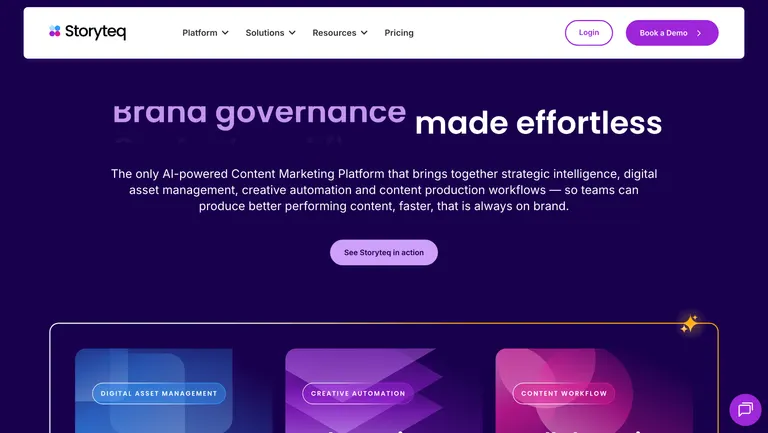 Storyteq homepage