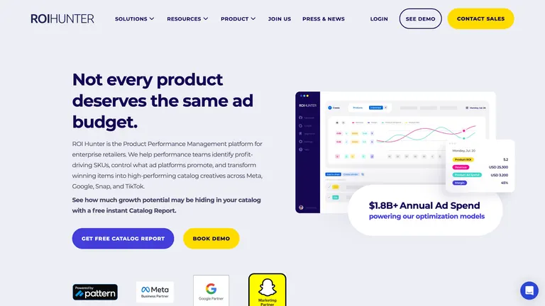 ROI Hunter homepage