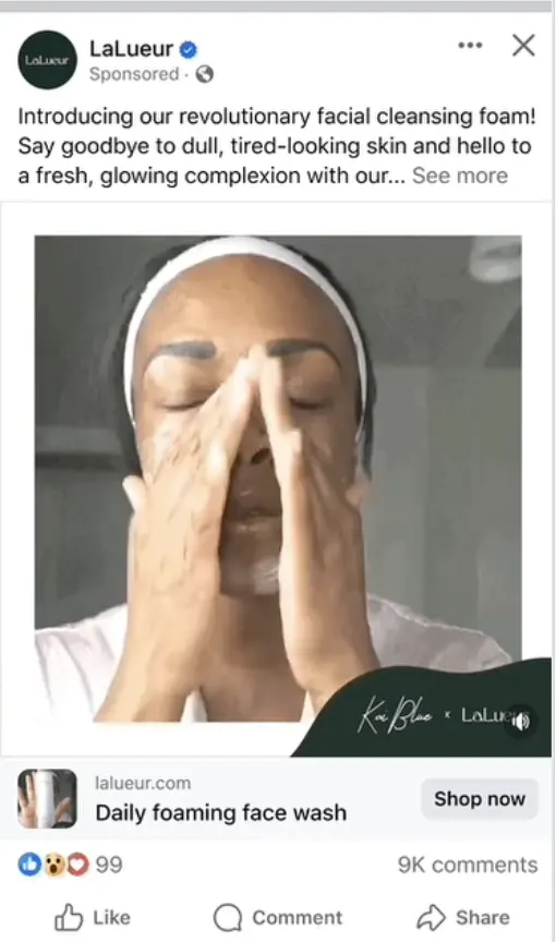 A Facebook Feed video ad by LaLueur