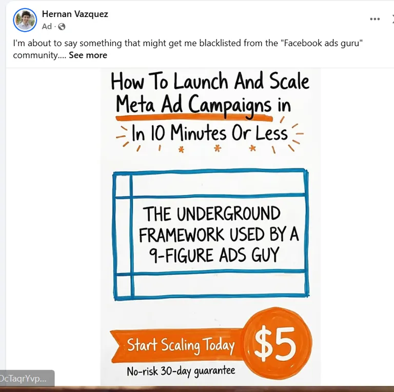 Example retargeting ad served after visiting a competitor's site