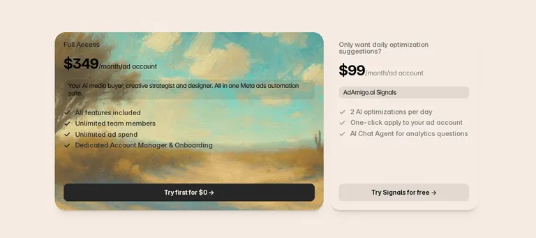 AdAmigo.ai pricing