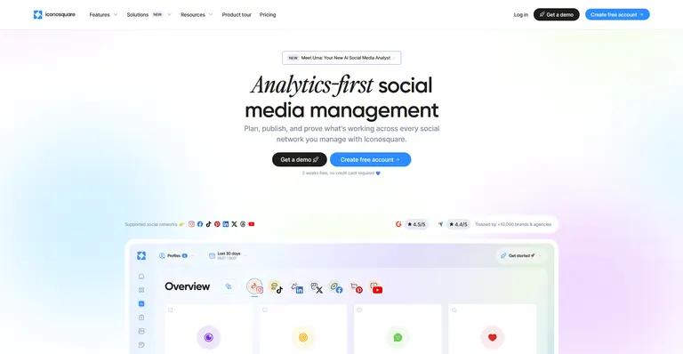 Iconosquare homepage